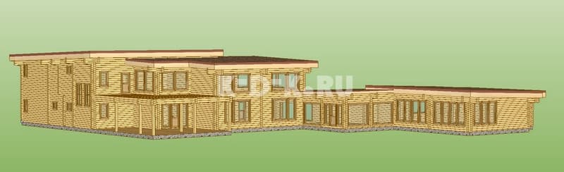Проект дома «Завитаев резиденция» из клееного бруса