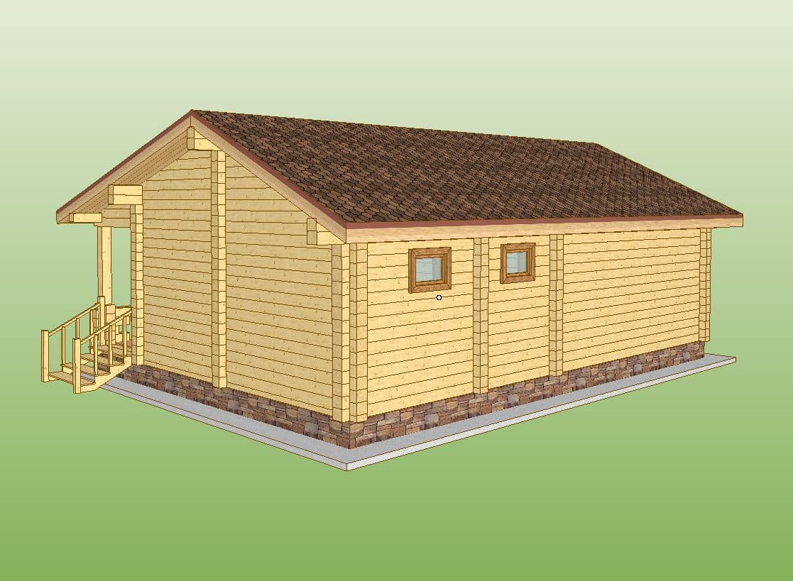 Проект «Баня 8x11», вид 3