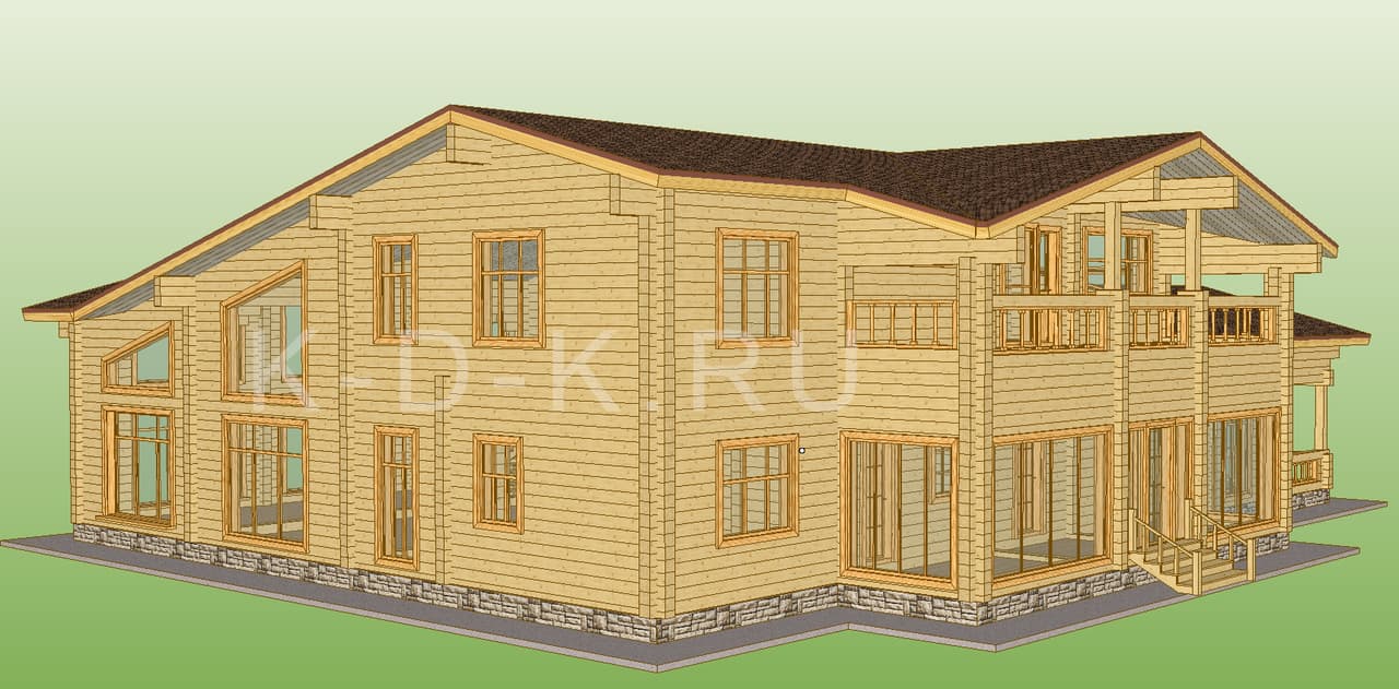 Проект «Дом "Байкал" в4 350 м.кв», вид 3